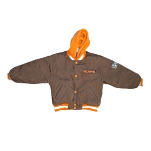 Vintage NFL Kids Cleveland Browns Hoodie Coat Size 4